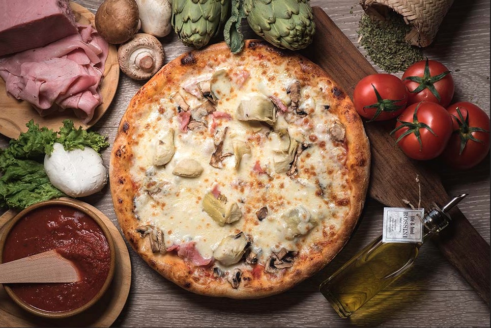 Italian food restaurant pizzas