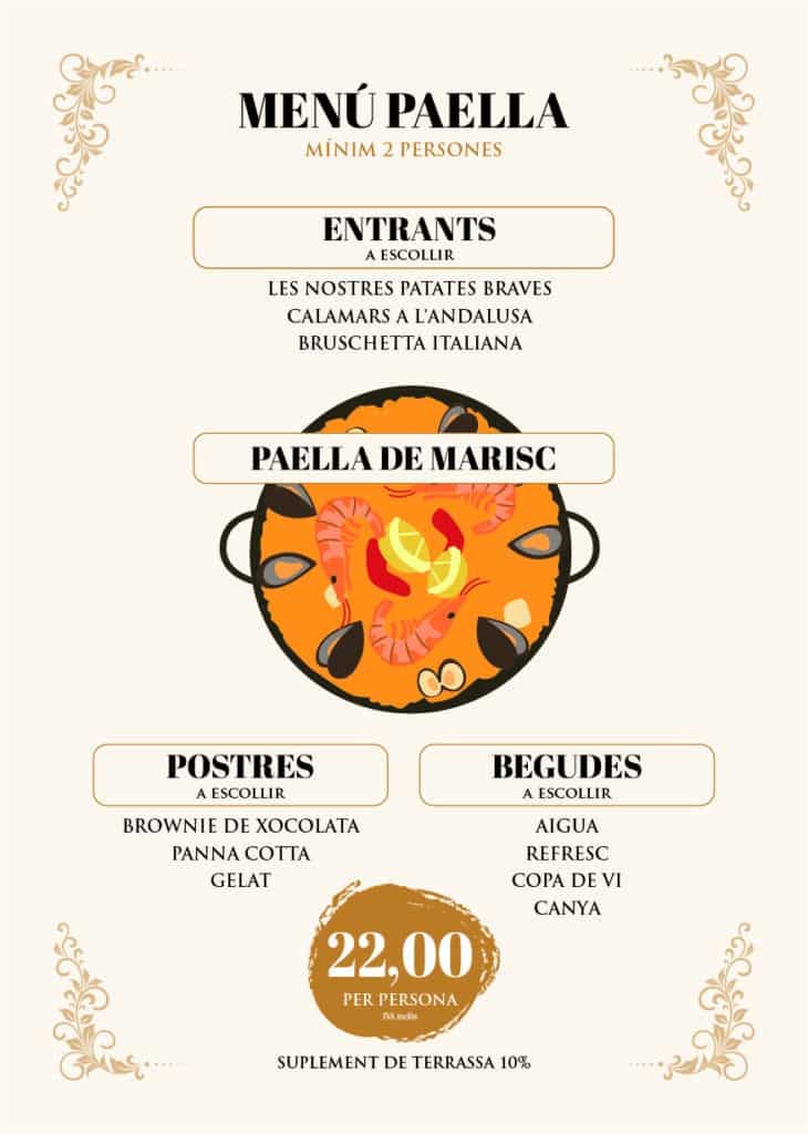 menu paella català