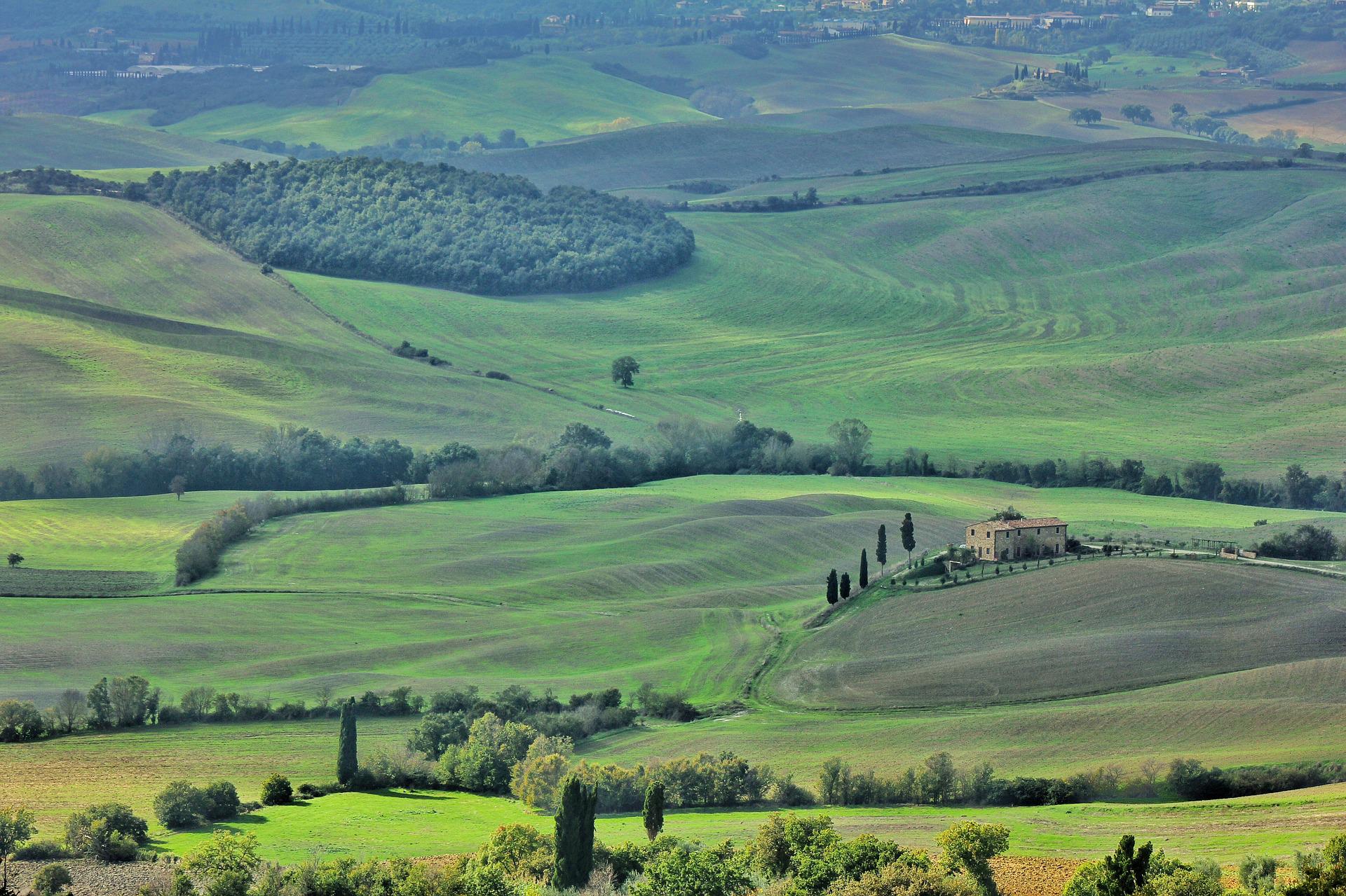 Landschaften der toskana italien