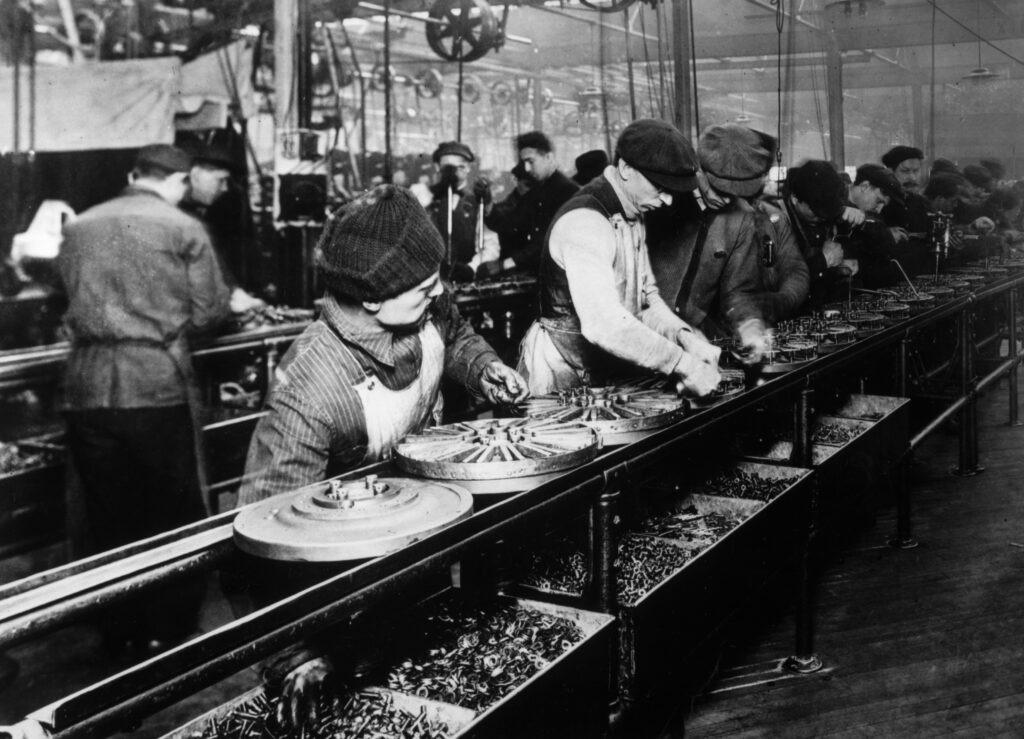 trabajadores segunda revolución industrial